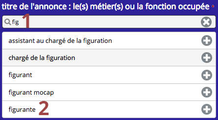 metiers saisie